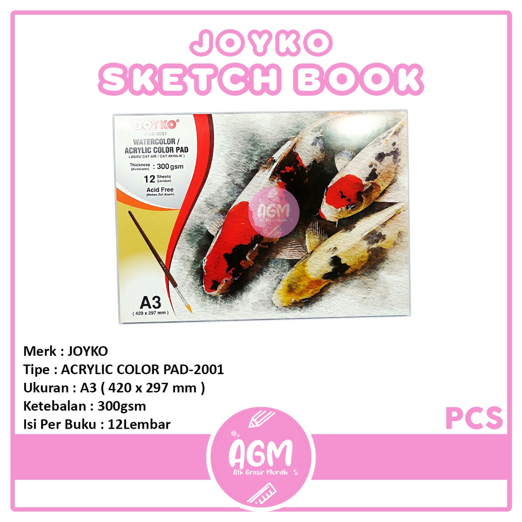 

JOYKO - Drawing Book Cat Acrilik Tipe PAD-2001 A3 - Pcs