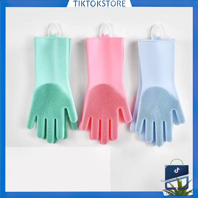 TIKTOK - D6095 Sarung Tangan Silikon / Sarung Tangan Karet / Sarung Tangan Cuci Piring H570 / Sarung Tangan Cuci Piring Silikon Multifungsi