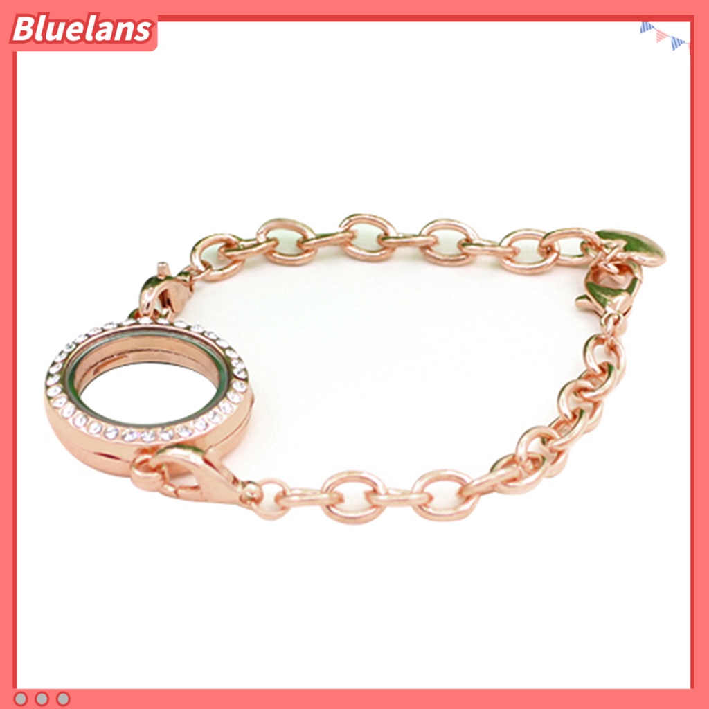 [BLS] 25mm ic Berlian Imitasi Hidup Memory Locket DIY Gelang Untuk Mengambang Charms