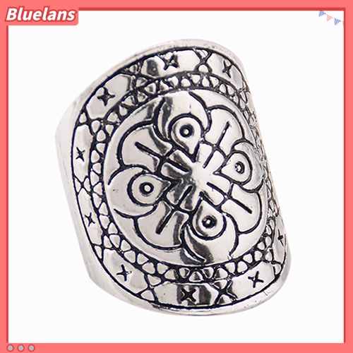 [BLS] New Bohemian Vintage Ukir Totem Etnik Silver Plated Midi Rings Set 4Pcs