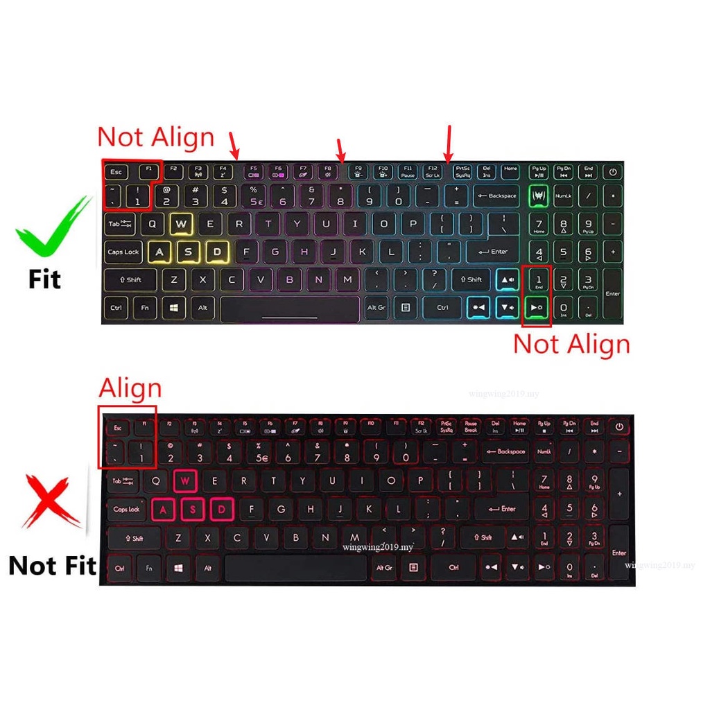 Untuk Acer Nitro 5an515-58 AN515-54 AN515-55 AN515-56 AN515-57 AN515-46 AN515-45 15.6 '''Silikon Penutup Keyboard Laptop Aksesori