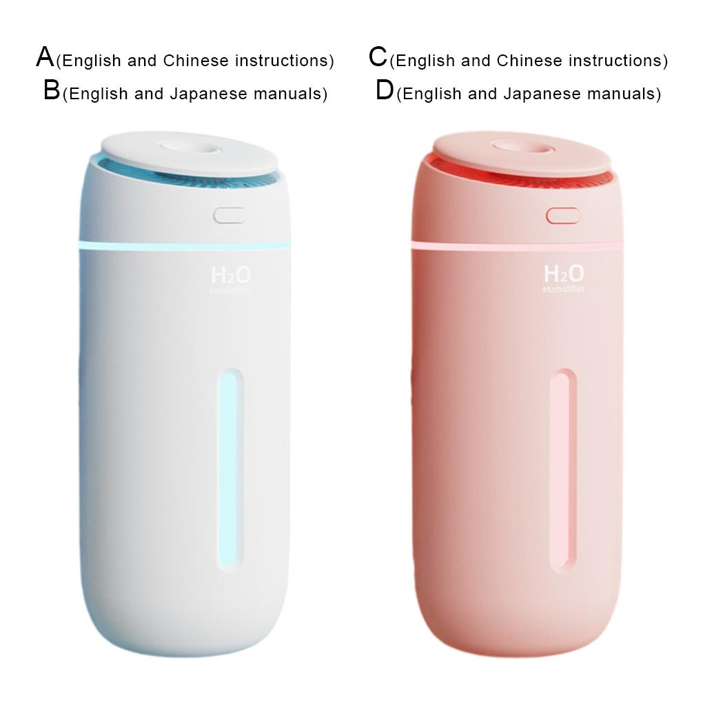 Abs Humidifier Udara 2gear Adjustable Anti Bocor 400ml Silinder Tombol Kontrol Kamar Tidur Mobil Pengharum Mist Maker