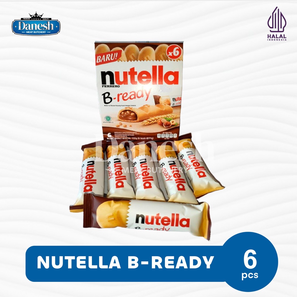 Nutella B Ready T6 132 gr Wafer isi Kacang Coklat Hazelnut