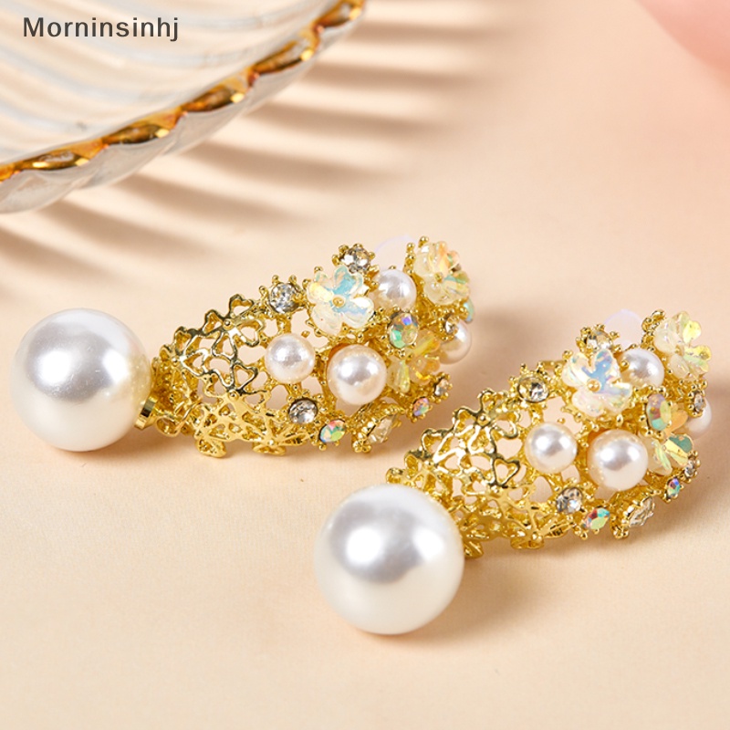 Mornin 1pasang Fashion Pearl Ear Studs Earrings Elegan Wanita Anting Perhiasan Pesta Pernikahan Pengantin Telinga Perhiasan id