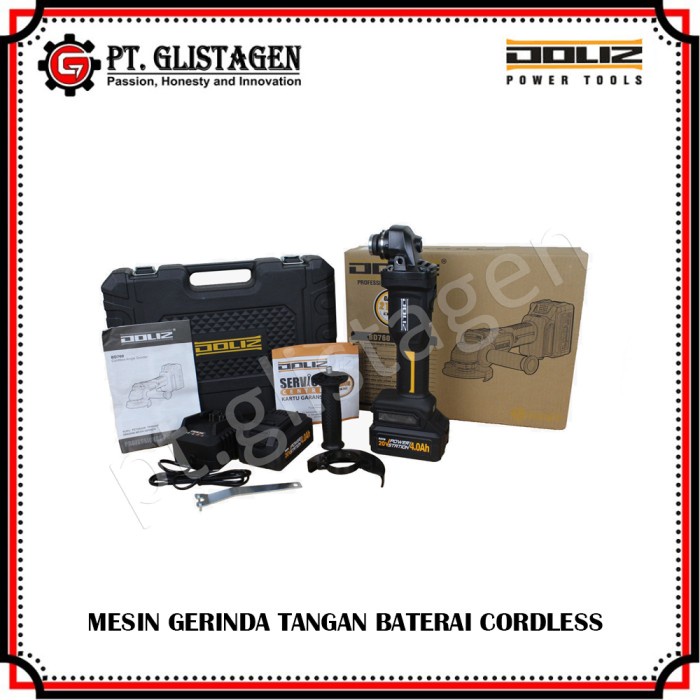 Mesin Gerinda Gurinda Tangan Baterai Cordless 20V 4in BD760 Doliz