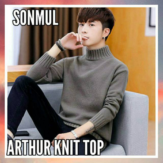 WINTER MAN TURTLENECK KNIT TOP IMPORT 'ARTHUR' BAJU RAJUT PRIA MUSIM DINGIN