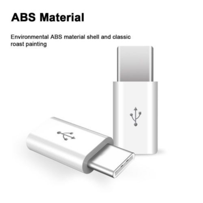 1pc Adaptor Micro USB 3.1 Ke Tipe-C Premium Yang Ditingkatkan Konverter Transmisi Data Kecil Baru Kompatibel Untuk Kebanyakan Perangkat Seluler