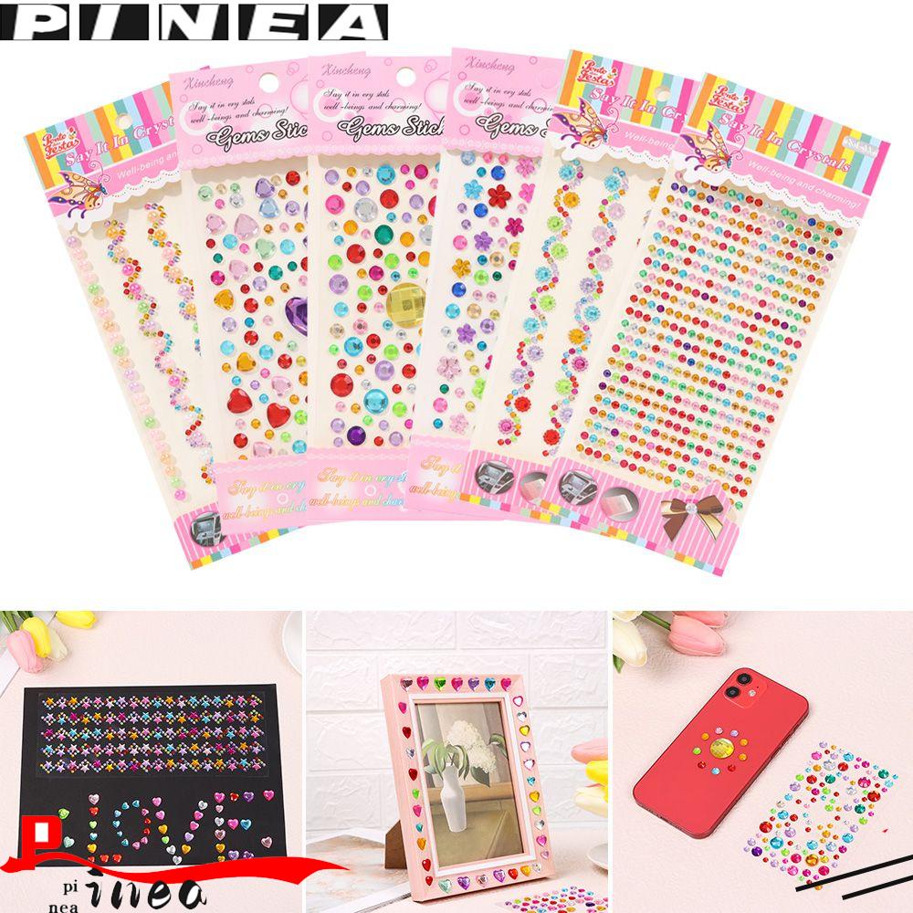 Nanas Kristal Berlian Berlian Imitasi Anak-Anak Hadiah Mainan Anak Perhiasan Akrilik Perekat Diri Scrapbooking Stiker