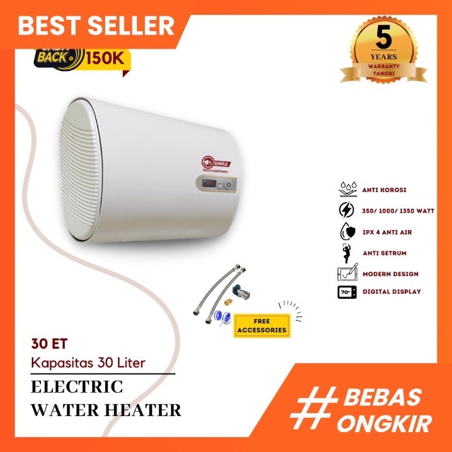 Water Heater Listrik Elterra ET 30 Liter Desain Modern dan Minimalis