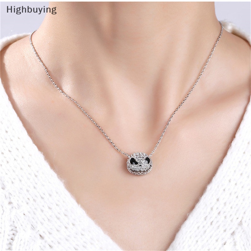 Hbid Perhiasan Cincin Natal Crystal Ring Kalung Liontin Tengkorak Stud Sally Jack Skellington Tetesan Minyak Berlian Tengkorak Setan Glory