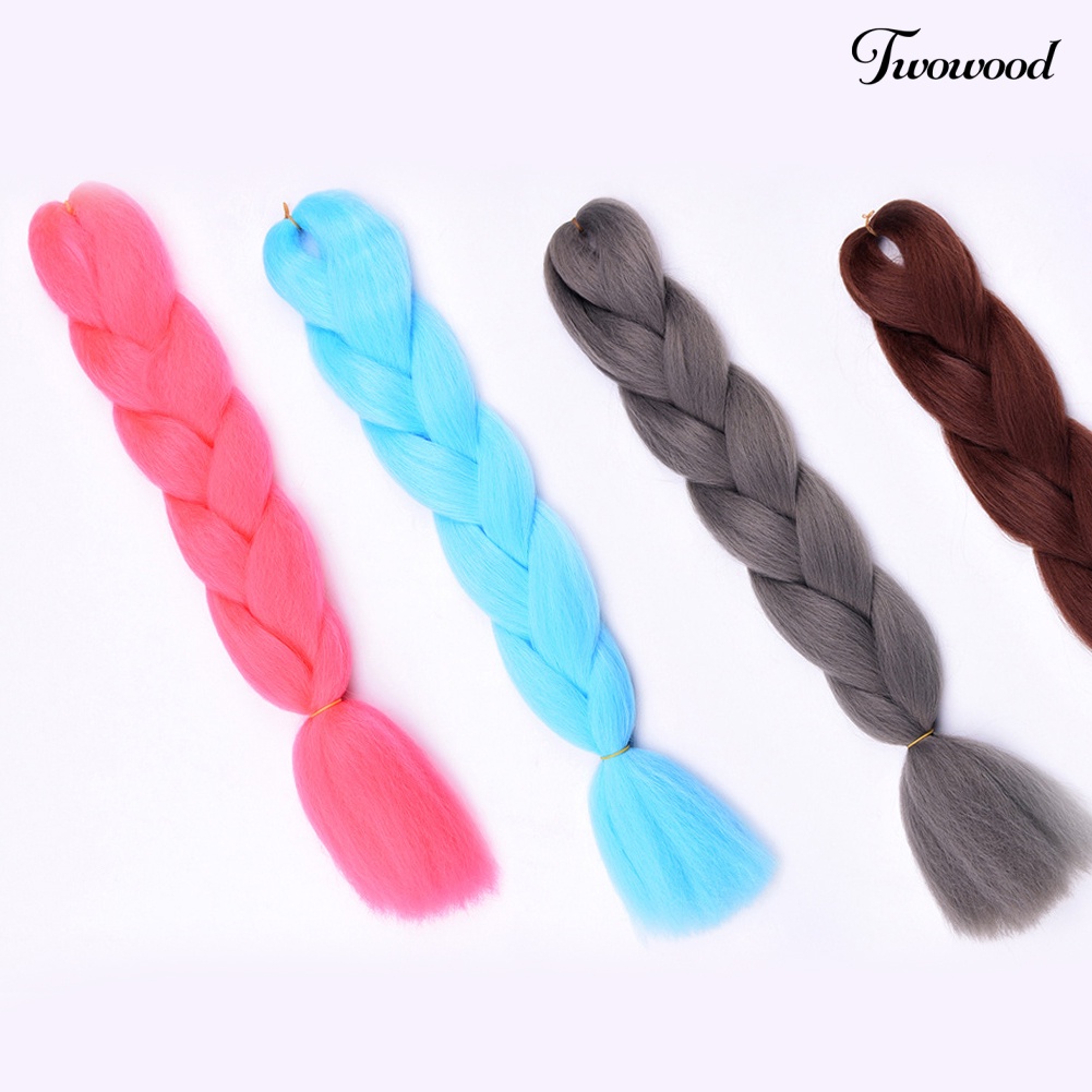 Twowood Wanita Jumbo Crochet Mengepang Warna Ombre Sintetis Kanekalon Rambut Ekstensi