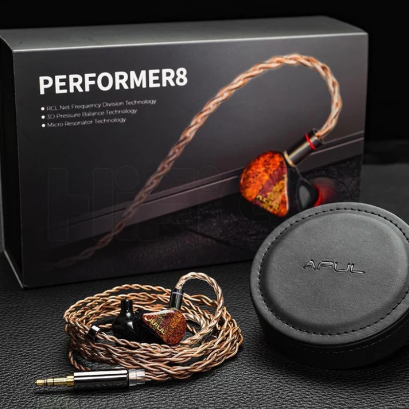 Earphone Kabel Monitor In-ear Wired Monitor Aful8/Pewangi8 1DD+7BA Hybrid IEMs Dengan Kabel Lapis Perak OCC Kemurnian Tinggi