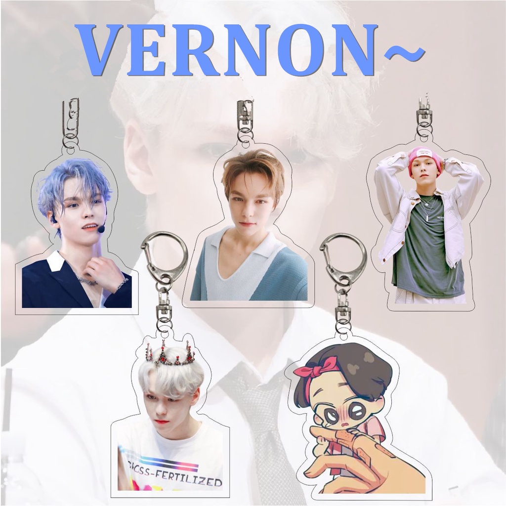 1pc SEVENTEEN Gantungan Kunci Akrilik SEUNGKWAN VERNON DINO Key Ring Gantung Atas