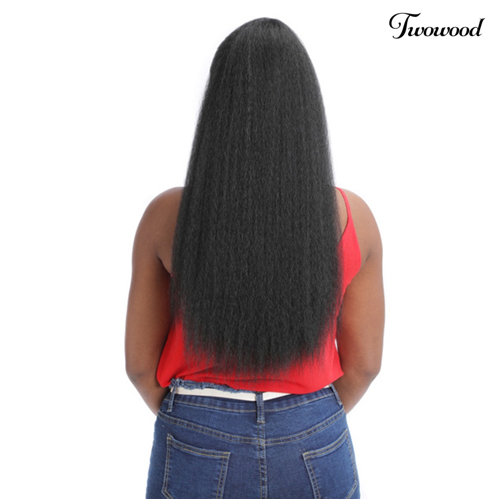 Twowood Wanita Berbulu Sintetis Ponytail Afrika Wig Serut Rambut Ekstensi Sopak