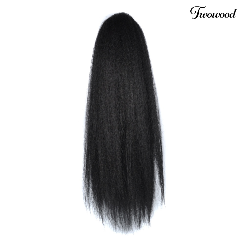 Twowood Wanita Berbulu Sintetis Ponytail Afrika Wig Serut Rambut Ekstensi Sopak