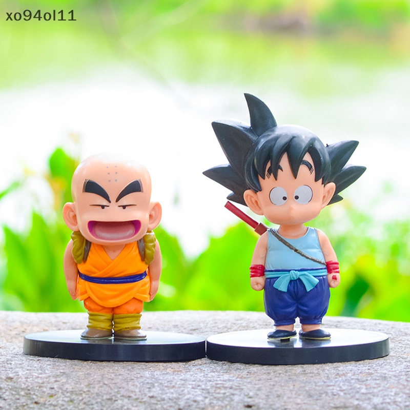 Xo 1Pc Anime Dragon Ball Figure Childhood Son Goku Kuririn Chichi Model Mainan GK Toys OL