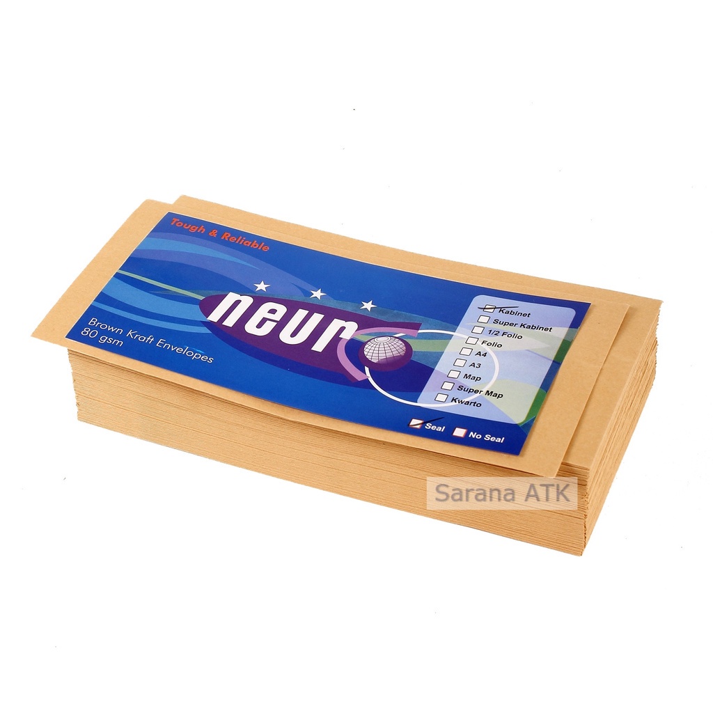

Neuro - Amplop Coklat Ukuran Cabinet ( 11 x 24 cm ) Seal - 1 Pack