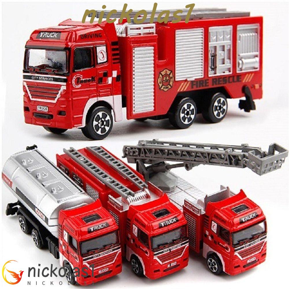 Nickolas1 Firetruck Car Hadiah Ulang Tahun Set Kendaraan Klasik Model Truk Mobil Main Mainan Kendaraan Mainan Kendaraan Mesin Mainan