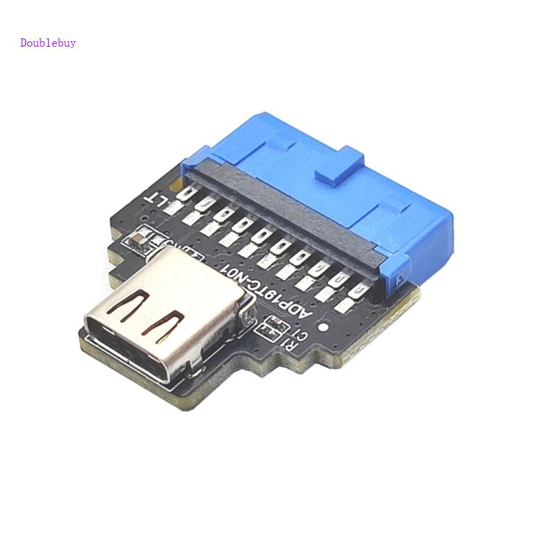 Doublebuy Kop Internal 19PIN IDC to Female TYPE-C Port 19PIN Adaptor Kinerja Stabil