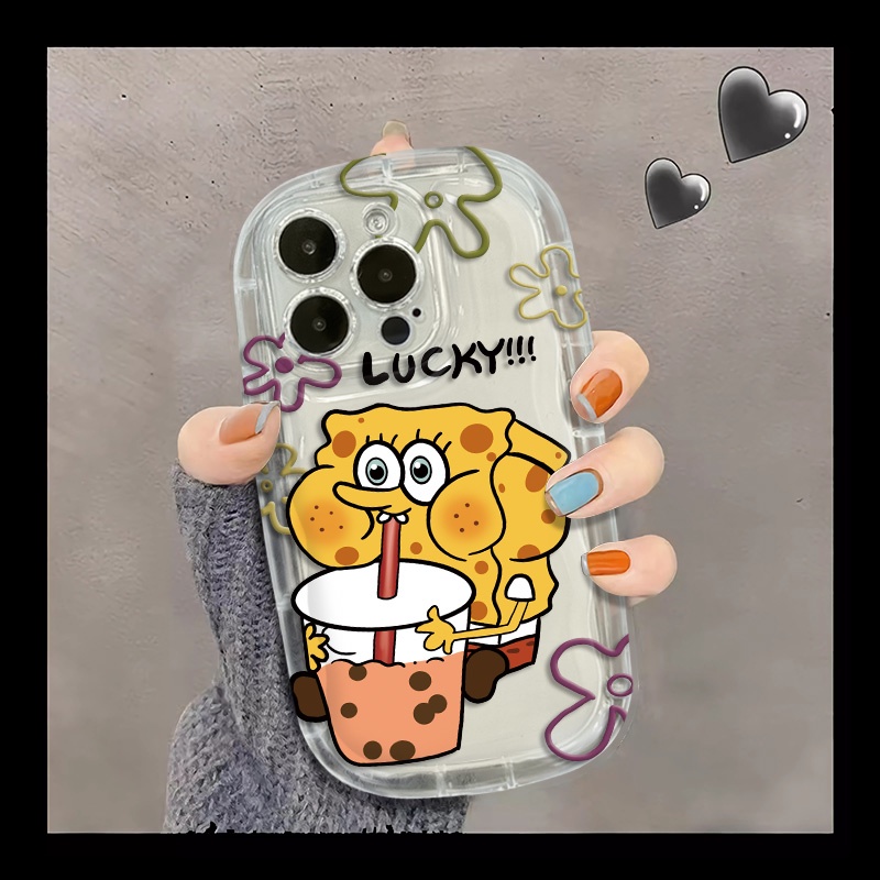 IPHONE Couple Kartun Shockproof Case Kompatibel Untuk Iphone14 13 12 11 Pro XS Max X Xr7 +8 Plus Casing Ponsel Transparan Lembut TPU Silikon Cover