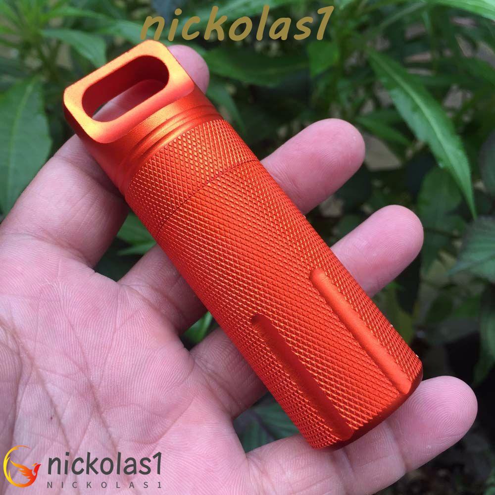 Nickolas1 Pill Box Waterproof Outdoor Dry Bottle Gantungan Kunci Kapsul Emergency Survival Seal Tank