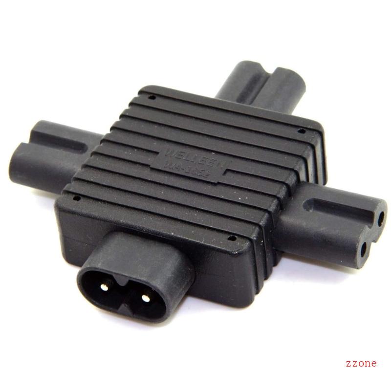 Konektor zzz IEC320-C8 to Triple C7 Adapter Male Plug to Female Socket Converter