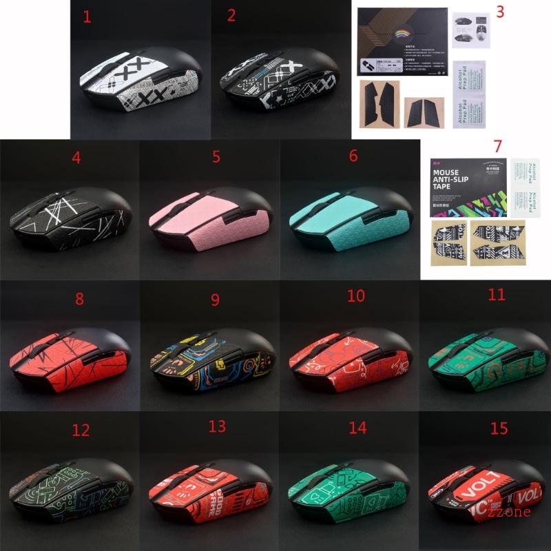 Zzz Stiker Sisi Kulit Mouse Menghisap Keringat Gaming Mice Grip Tape Handmade Non-Slip Untuk G304 G102 Glides Sticker