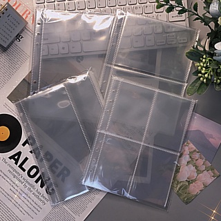 [A5 Sleeves]10 /20pcs Standard Album Foto Transparan Sleeves Refill Universal A5 Inner Sleeves idol Photocards Penyimpanan PC Daun Longgar 6lubang