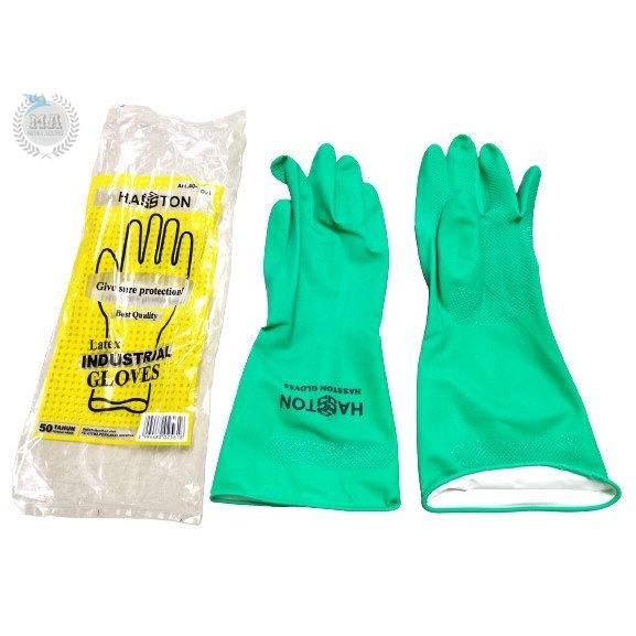 SARUNG TANGAN KARET LATEX GLOVES HIJAU HASTON ANTI KIMIA PROMO OLS SARUNG TANGAN CUCI PIRING LATEX