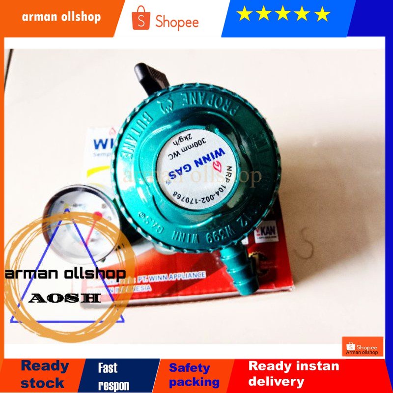 regulator kompor gas / regulator tekanan rendah/regulator otomatis anti bocor/ low pressure WINN GAS