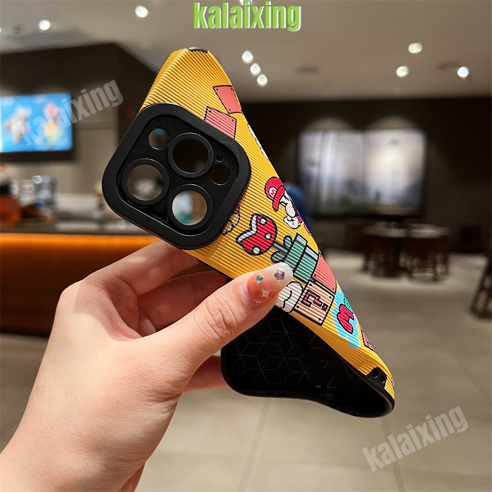 IPHONE Casing Kulit Super Mario Untuk Iphone11 12 13 14 Pro Max14 Plus Xs Max X XR 7 8 Plus Sarung Belakang Lembut