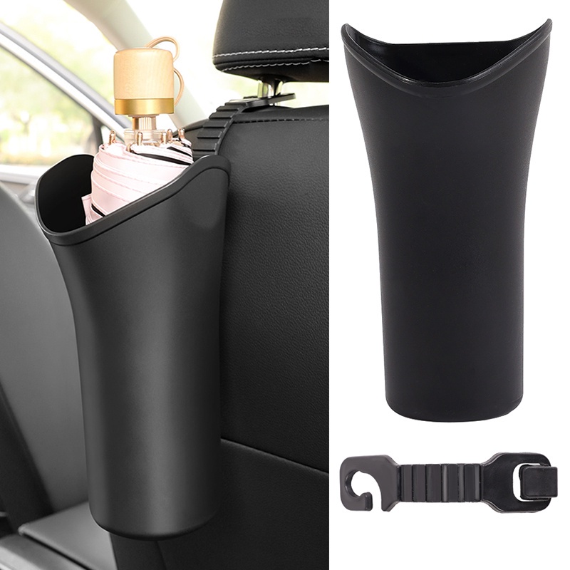 Tempat Payung Kursi Ember Penyimpanan Payung Belakang Mobil Dengan Pengaittempat Sampah Gantung Mobil Multifungsi Universal Car Waterproof Trash Can Creative Storage Organizer Tools