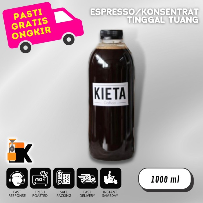 

N.E.W Espresso cair 1 liter kieta coffee / konsentrat kopi tinggal tuang - Orang Tua