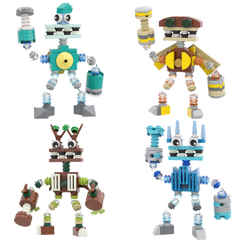 Blok Bangunan Baru My Singing Chorus Robot Collection Lagu Lucu Karakter Monster Batu Bata Mainan DIY Untuk Hadiah Ulang Tahun Anak