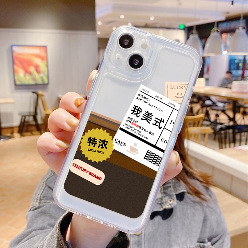 Ice Americano Case Untuk Samsung A11 EU A12 A13 A14 A10 A10S A20 A21 A22 A23 A20S A30 A02 A03 A50 A51 A52 A53 A54 A31 A32 A33 A34 A04 A73 A72 A71 S10 Akrilik Space TPU Penutup Belakang