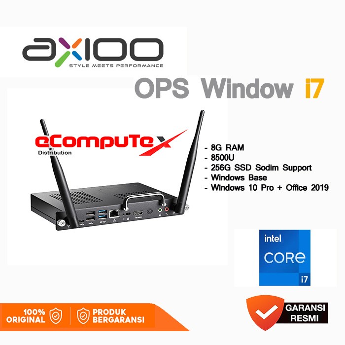 AXIOO OPS WINDOW i7  RAM 8GB  256 GB - GARANSI RESMI