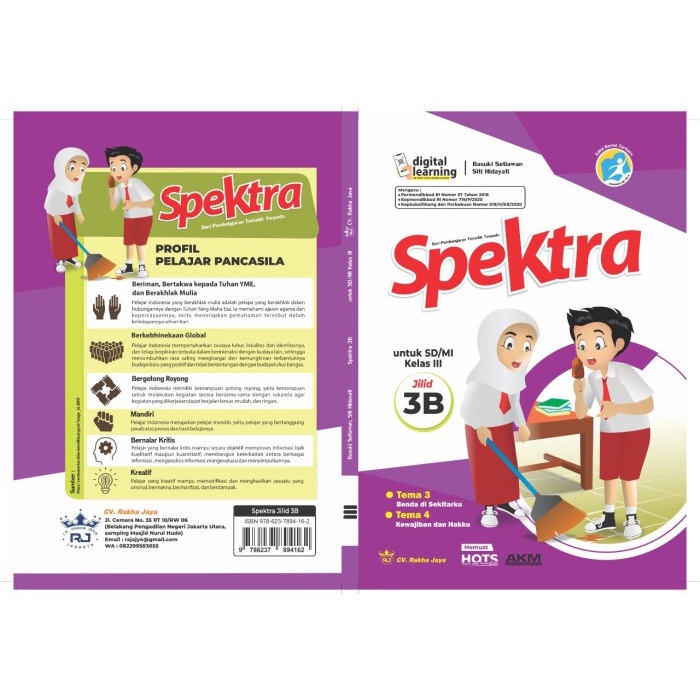Spektra Tematik Terpadu Kelas 3 Jilid B : Terdiri dari tema 3 & 4