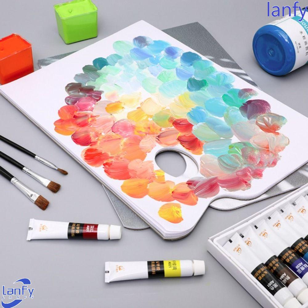 Lanfy Pigment Mixing Board Washfree 20/30sheets Perlengkapan Seni Nyaman Kertas Toning Seni Kedap Untuk Alat Tulis