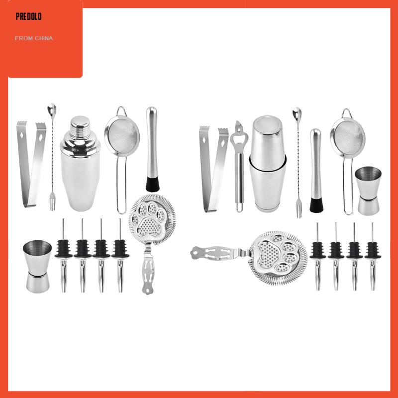 [Predolo] Cocktail Shaker Kits Cocktail Making Set Untuk Minuman Travelling Bar Aksesoris