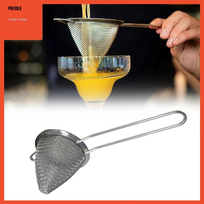 [Predolo] Saringan Cocktail Kerucut Gagang Panjang Bahan Stainless Steel304 Untuk Minyak Cocktails Teh
