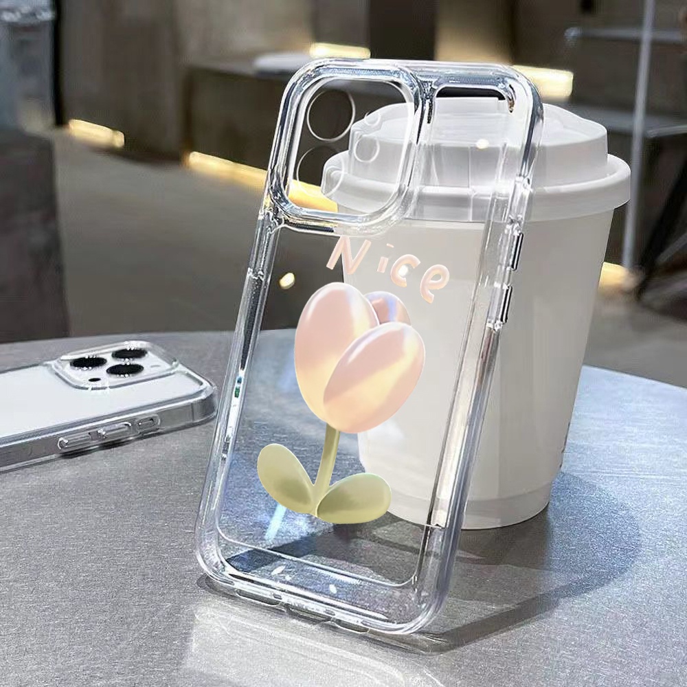 Case Bunga Kartun Untuk Samsung A11 EU A12 A13 A14 A10 A10S A20 A21 A22 A23 A20S A30 A02 A03 A50 A51 A52 A53 A54 A31 A32 A33 A34 A04 A73 A72 A71 S10 Akrilik Space TPU Penutup Belakang