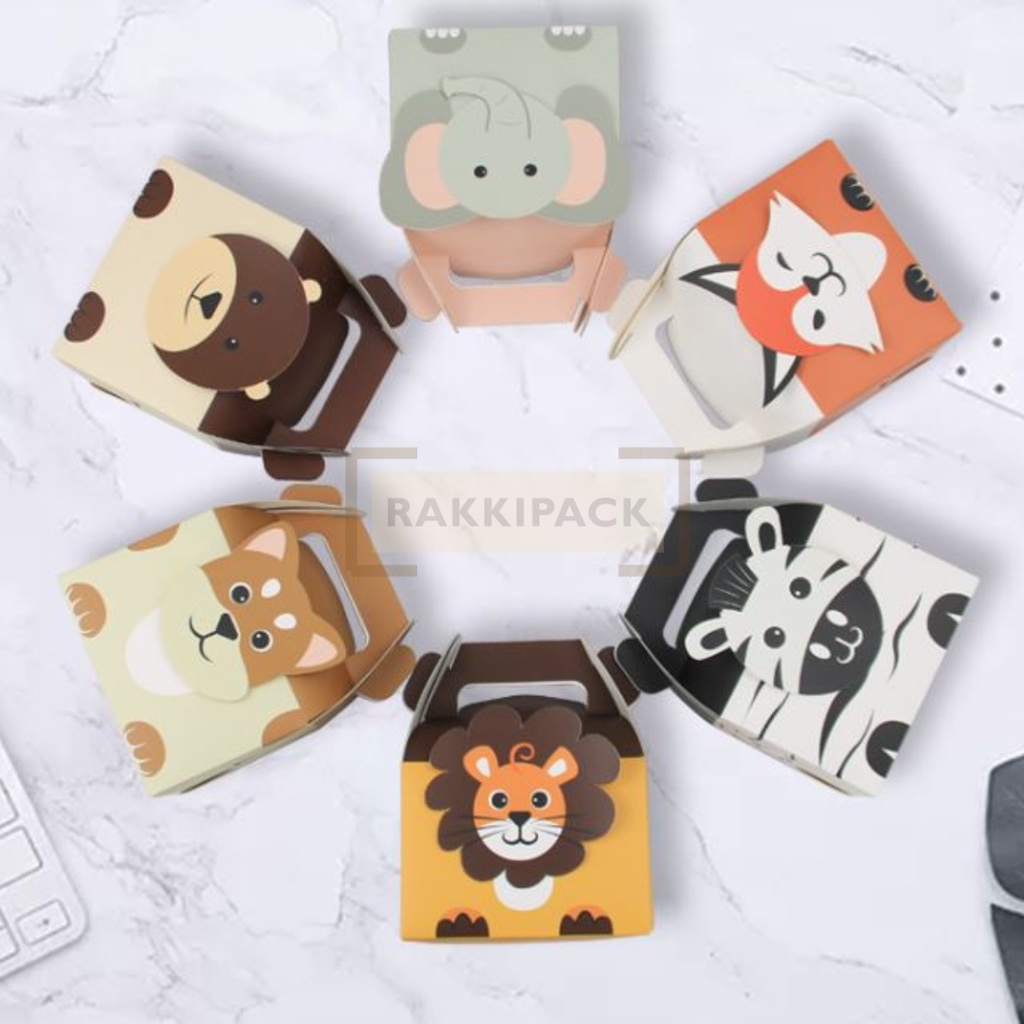 

kotak hampers gable box goodie bag hewan ultah ulang tahun anak