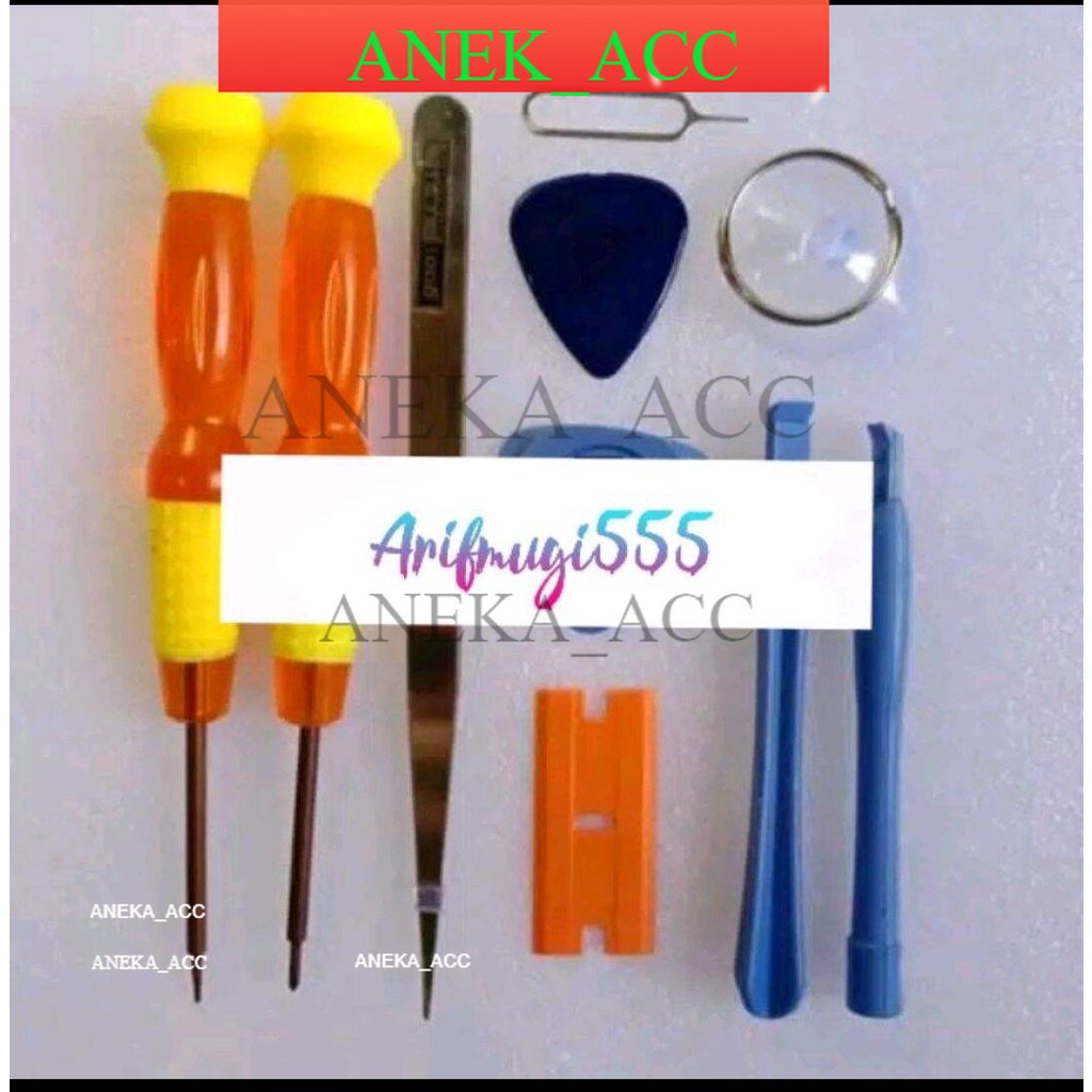 Obeng Pembuka HP Set Pembuka 10 in 1 Lengkap Tools pembuka buat semua hp