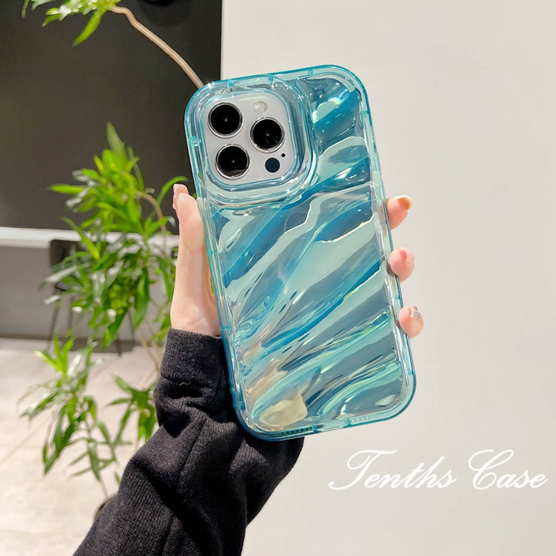 Kompatibel Untuk IPhone14 13 12 11 Pro Max8 7 6 6s Plus X Xr Xs Max SE 2020 Lasre Tebal Penutup Tepi Terang Hijau Dan Ungu Casing Ponsel