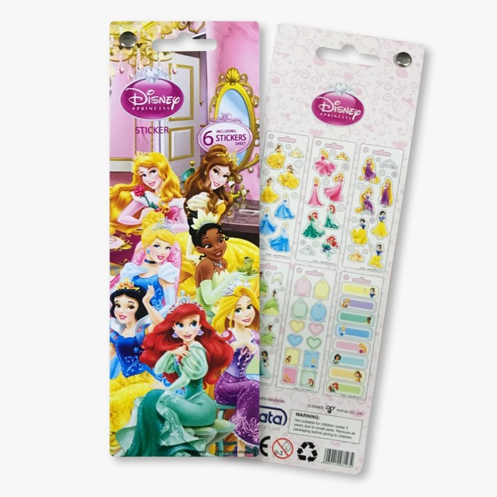 Sticker set 6 sheets Disney original stiker anak Adinata cute 6 lembar