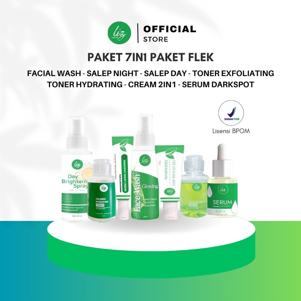 Liz Skincare Paket Lengkap 7in1 BPOM