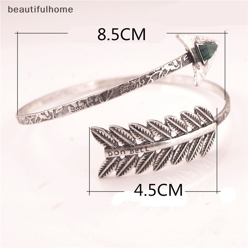 {beautifulhome} Vintage Bohemian Upper Arm Bracelet Arrow Open Bangle Armlet Arm Cuff Adjustable.