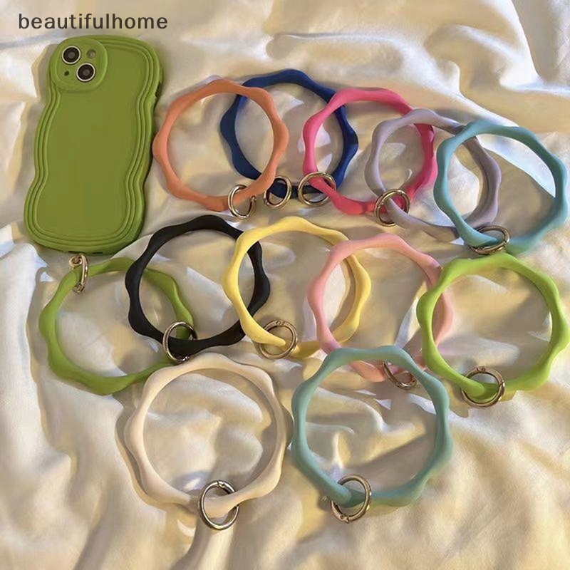 {Cantikrumah} Tali Cincin Gantung Universal Case Ponsel Berbentuk Bambu Gelang Silikon Kreatif al Ponsel Case Pergelangan Tangan Tali Portabel Anti Jatuh Dan Anti Hilang Kunci Ring