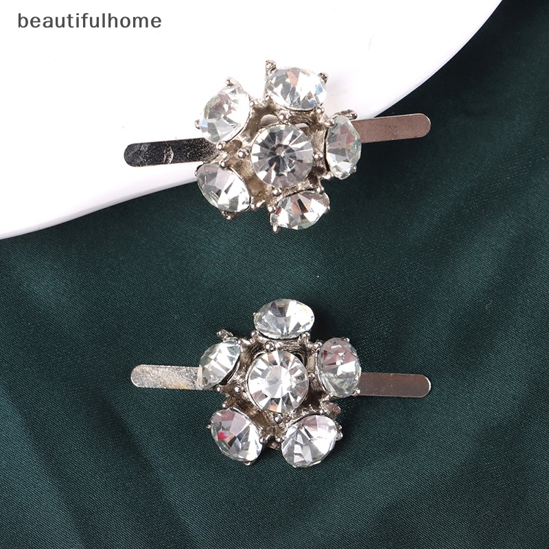 {beautifulhome} 1pc Women Shoes Clip DIY Rhinestones Pesona Sepatu Perhiasan Logam Sandal Gesper Dekorasi Tumit Tinggi Shoe Flower Shoes Accessories.