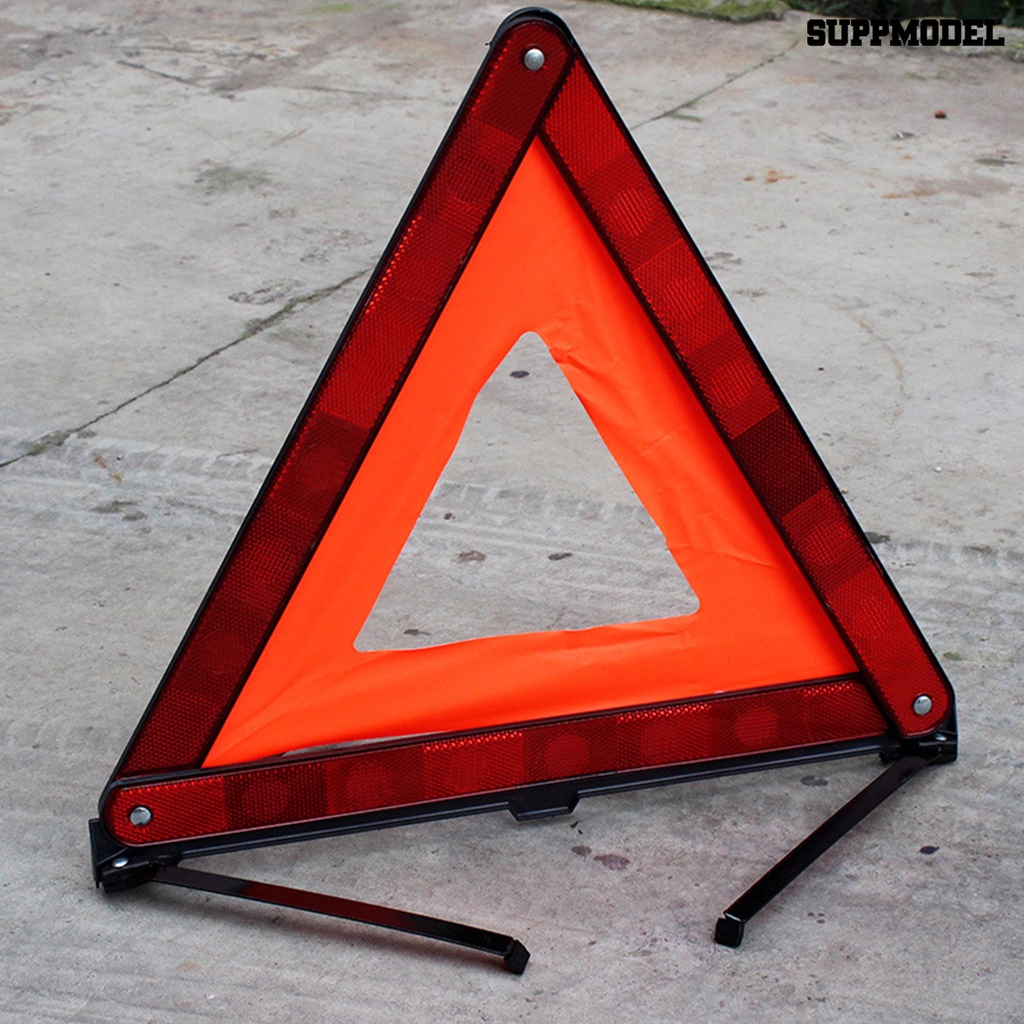 [SM]Warning Sign Lipat ABS Kokoh Mobil Peringatan Segitiga Reflektor Darurat Untuk Parkir